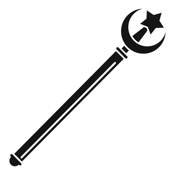 Star Moon skurk ikon, enkel stil — Stock vektor
