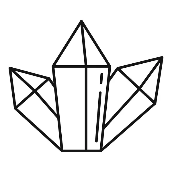 Magisches Kristall-Symbol, Umrissstil — Stockvektor