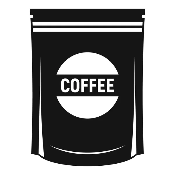 Иконка пакета кофе, простой стиль — стоковый вектор