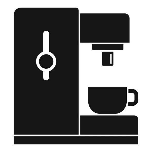 Ícone de máquina de café lateral, estilo simples — Vetor de Stock