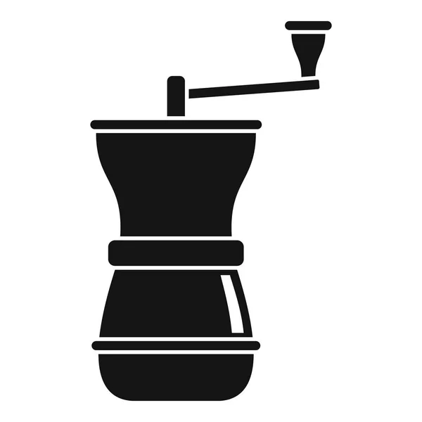 Ручний значок кавомолки, простий стиль — стоковий вектор