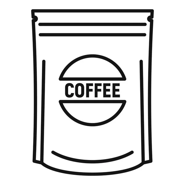 Kaffeepaket-Symbol, Umriss-Stil — Stockvektor