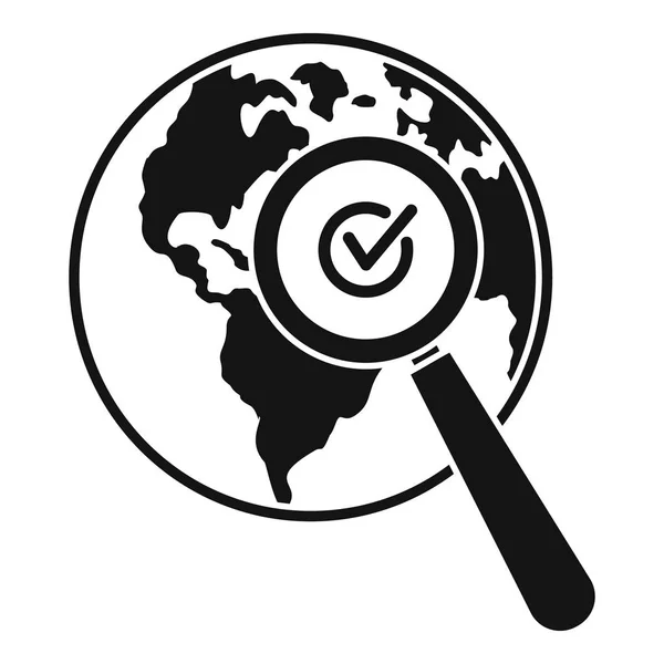 Global market search icon, simple style