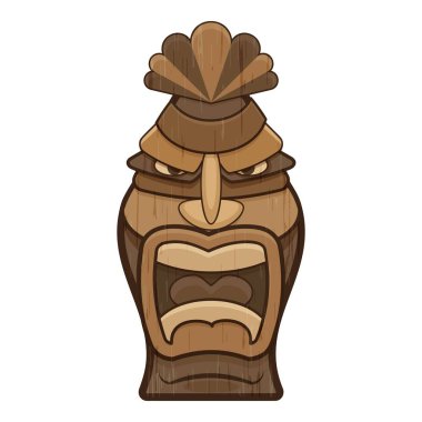 Tahiti idol icon, cartoon style clipart