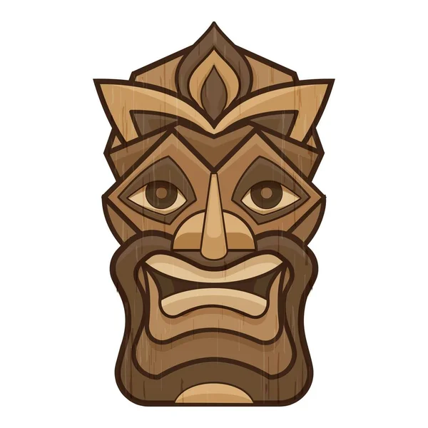 Icono tiki feliz ídolo, estilo de dibujos animados — Vector de stock