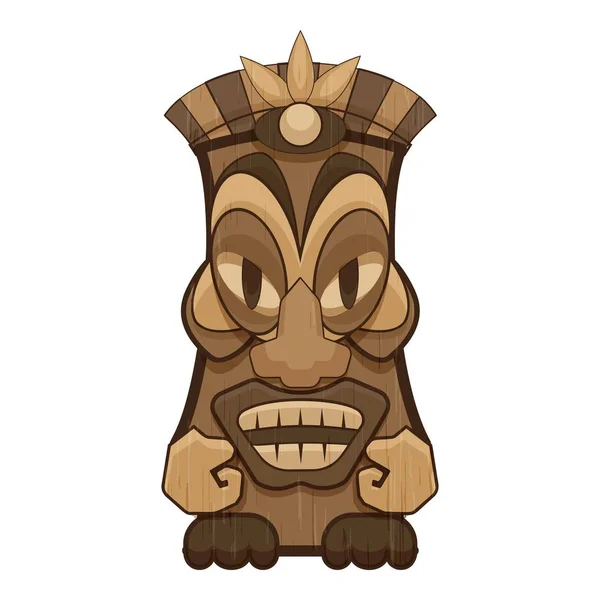 Icône idole Maya, style dessin animé — Image vectorielle