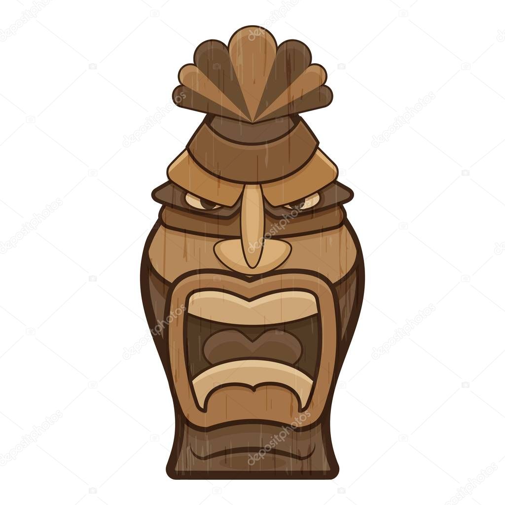 Tahiti idol icon, cartoon style
