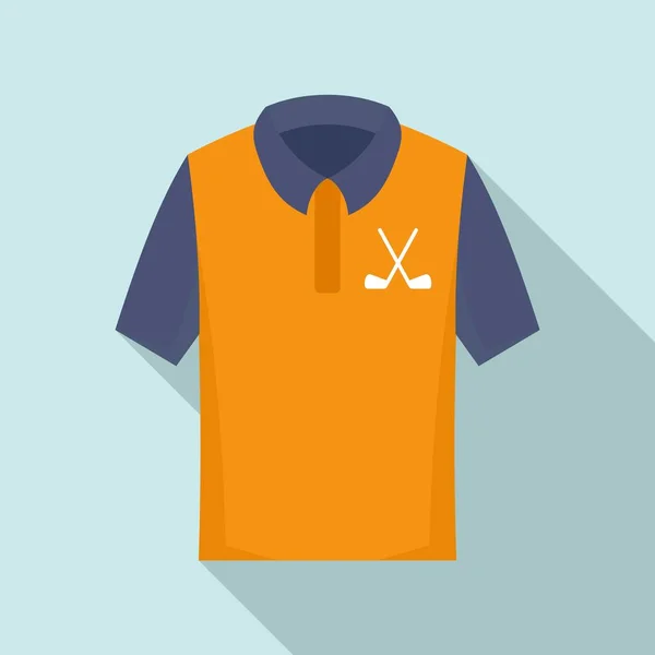 Ícone de camisa de pólo de golfe, estilo plano —  Vetores de Stock