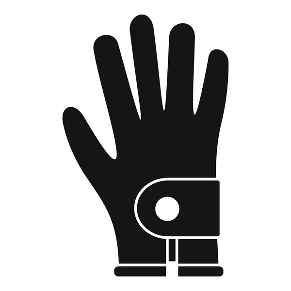Golf handschoen icoon, eenvoudige stijl — Stockvector