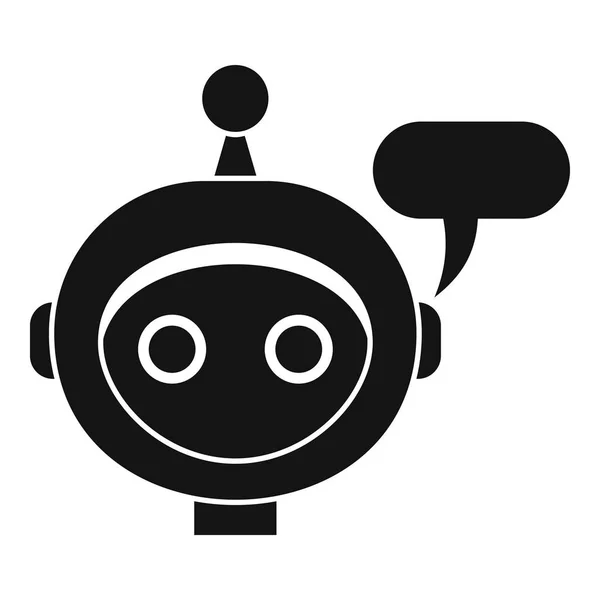 Mobilna ikona chatbot, prosty styl — Wektor stockowy