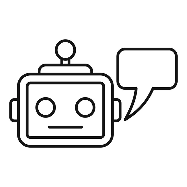 Ikona usługi chatbot, styl konturu — Wektor stockowy