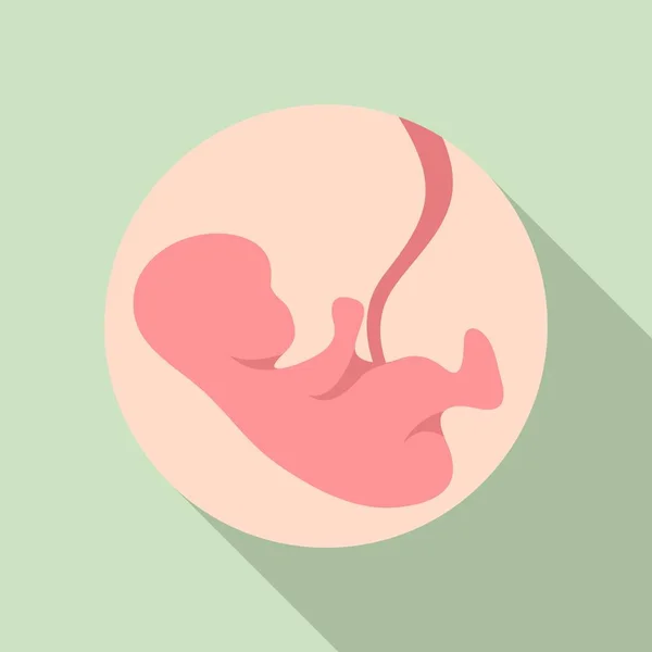 妊娠中の赤ちゃんのアイコン、フラットなスタイル — ストックベクタ