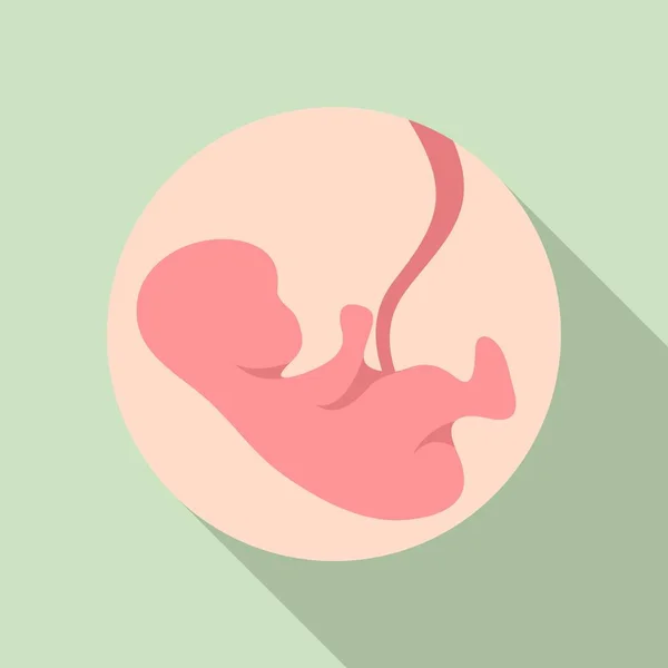 Pregnant baby icon, flat style — Stock Illustration Pregnant baby icon, flat style Vector Graphics