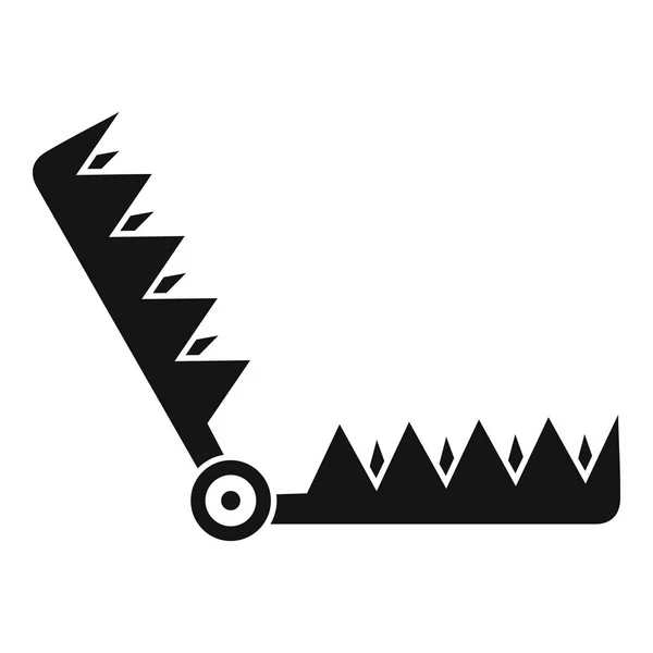 Icono de trampa de metal, estilo simple — Vector de stock