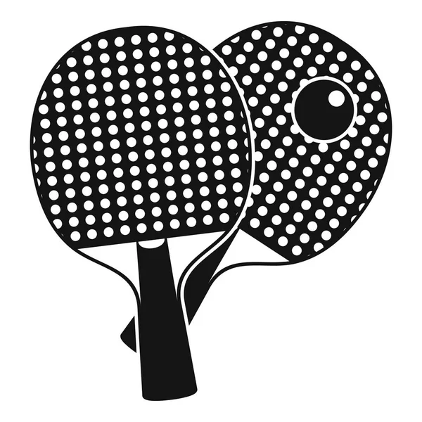 Tafeltennis paddle icon, eenvoudige stijl — Stockvector