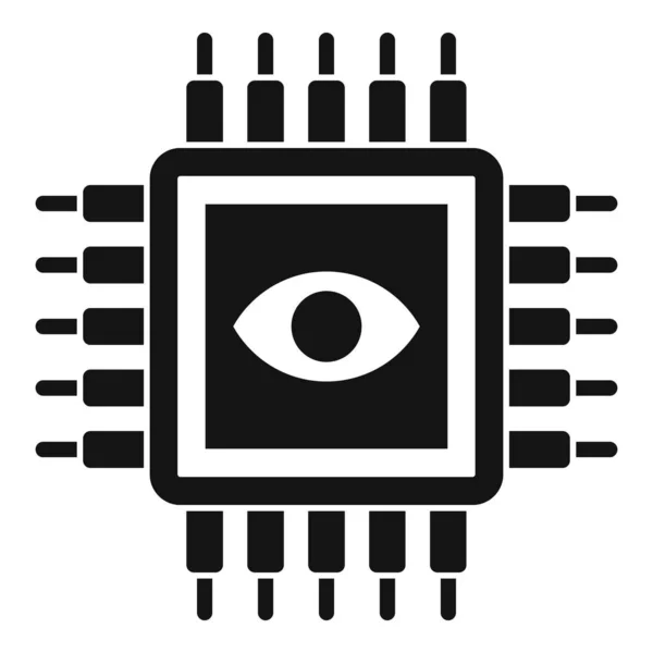Ai-Prozessor-Symbol, einfacher Stil — Stockvektor