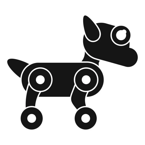 AI hond robot pictogram, eenvoudige stijl — Stockvector