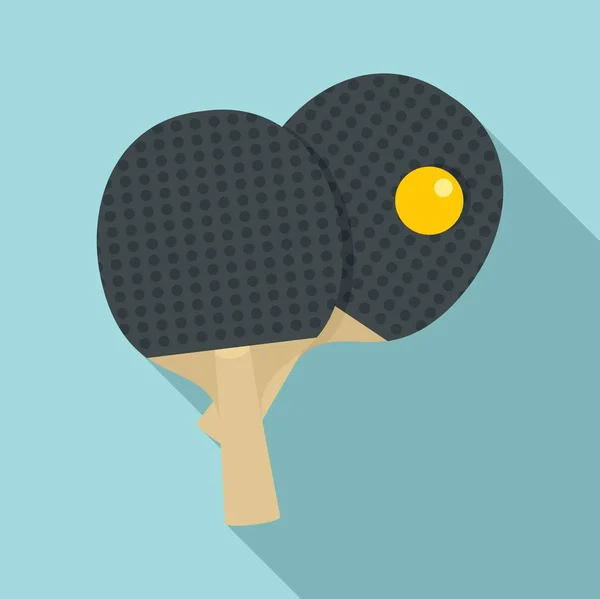 Tafeltennis paddle icoon, platte stijl — Stockvector