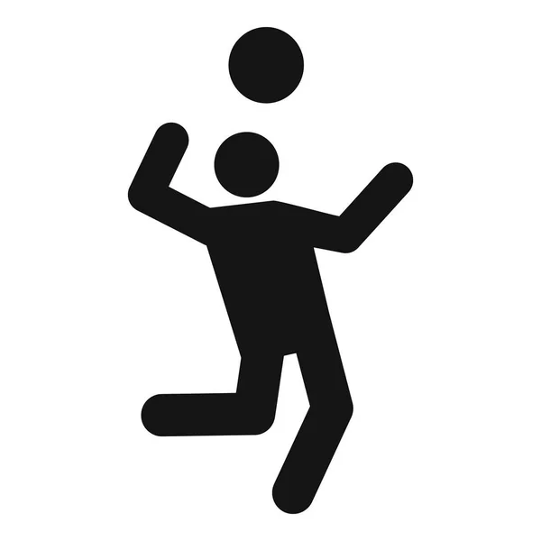 Икона волейбола, простой стиль — стоковый вектор