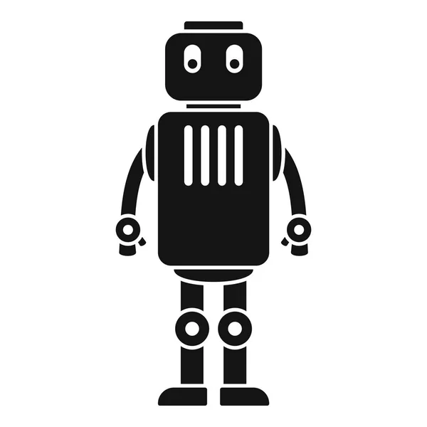 Old robot icon, simple style — Stock Vector