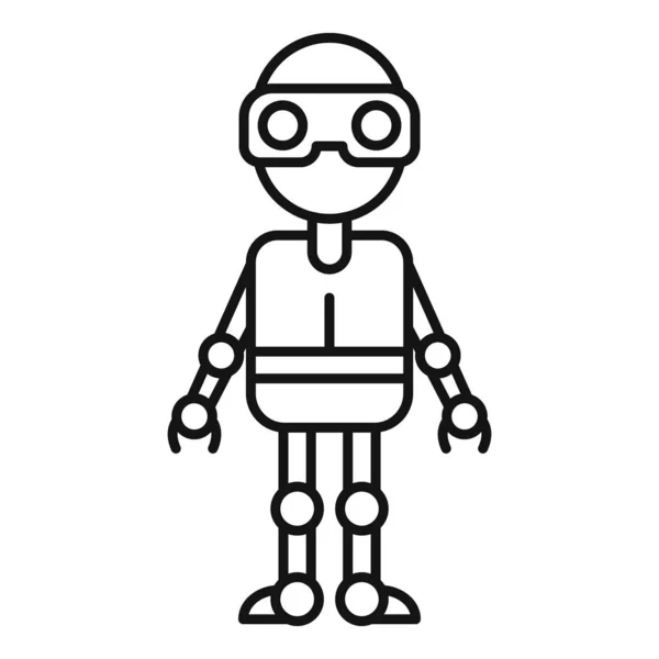 Icono de robot, estilo de esquema — Vector de stock