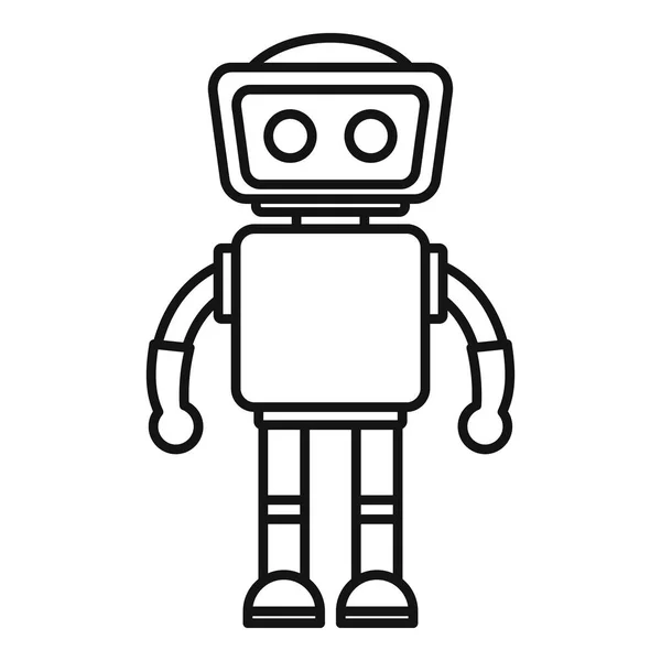 Humanoid icon, outline style — Stock Vector