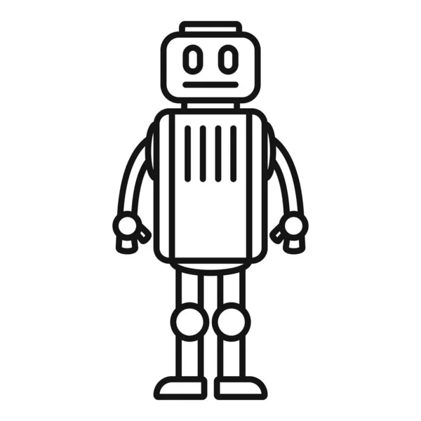 Future robot icon, outline style — Stock Vector