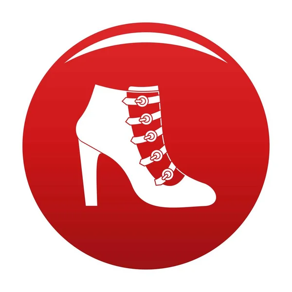 Woman shoes icon vector red — Stock Vector