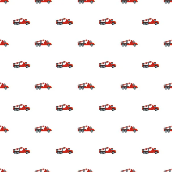 Fire engine pattern seamless vector — Stock Vector