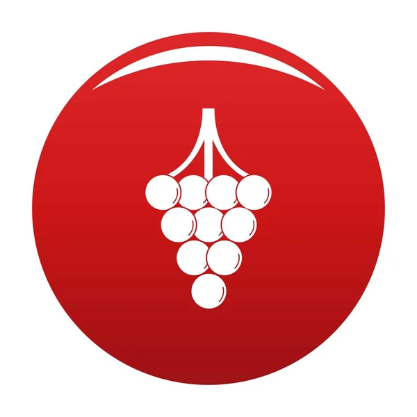 Ícone de uva não madura vetor vermelho —  Vetores de Stock