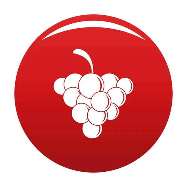 Icône de raisin doux vecteur rouge — Image vectorielle