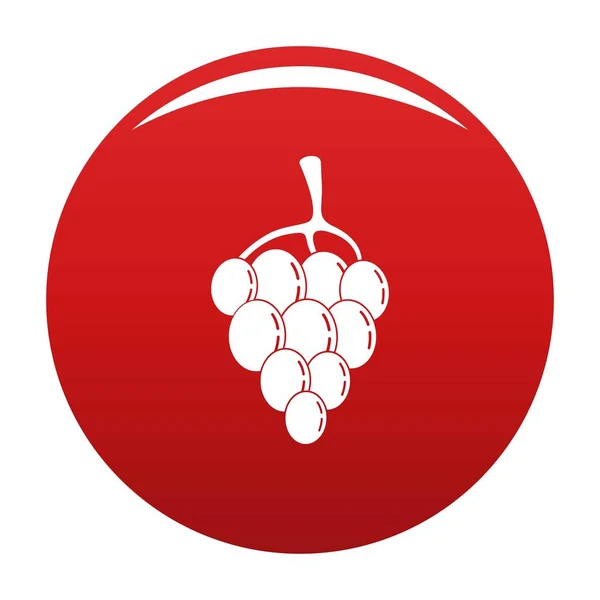 Icône de raisin Berry vecteur rouge — Image vectorielle