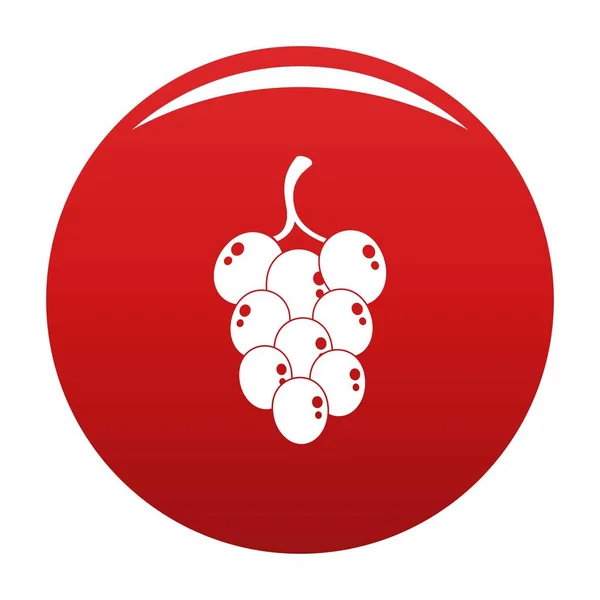 葡萄用于葡萄酒图标矢量红色 — 图库矢量图片