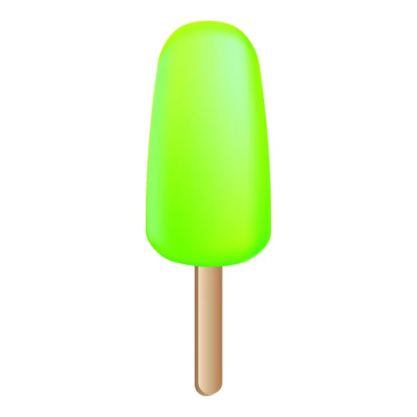 Limonkowa ikona popsicle, styl kreskówki — Wektor stockowy