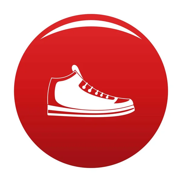 Zapatillas icono vector rojo — Archivo Imágenes Vectoriales