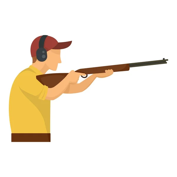 Sport icône de jeu de tir, style plat — Image vectorielle