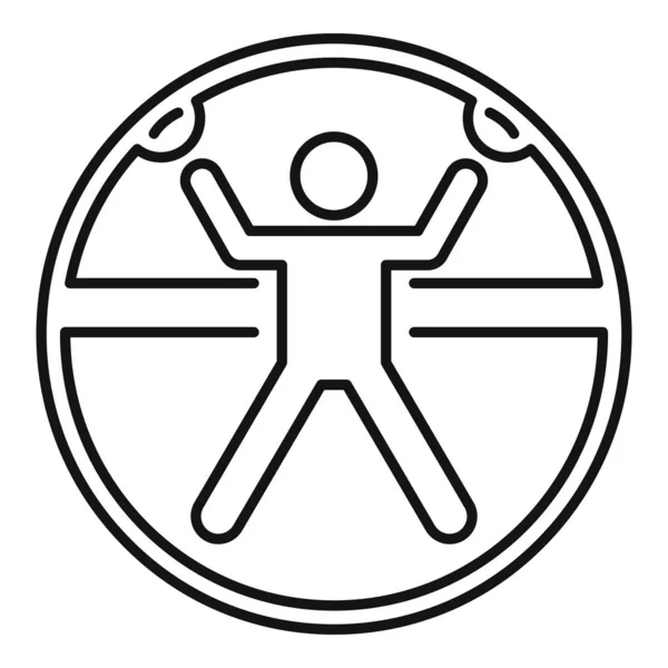 Значок Zorb, стиль контура — стоковый вектор