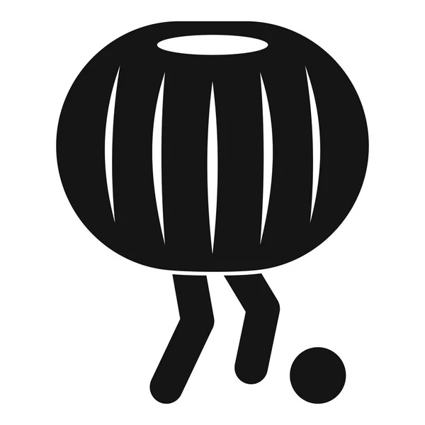 Zorb icono del fútbol, estilo simple — Vector de stock