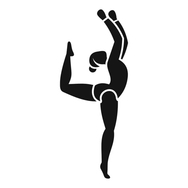Chica icono de gimnasia rítmica, estilo simple — Archivo Imágenes Vectoriales