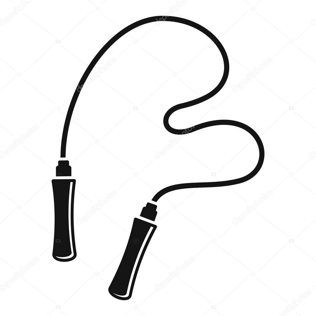 Jumping rope icon. Simple illustration of jumping rope vector icon for web design isolated on white background