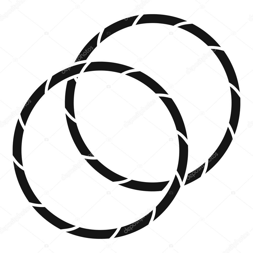 Rhythmic gymnastics hoop icon, simple style