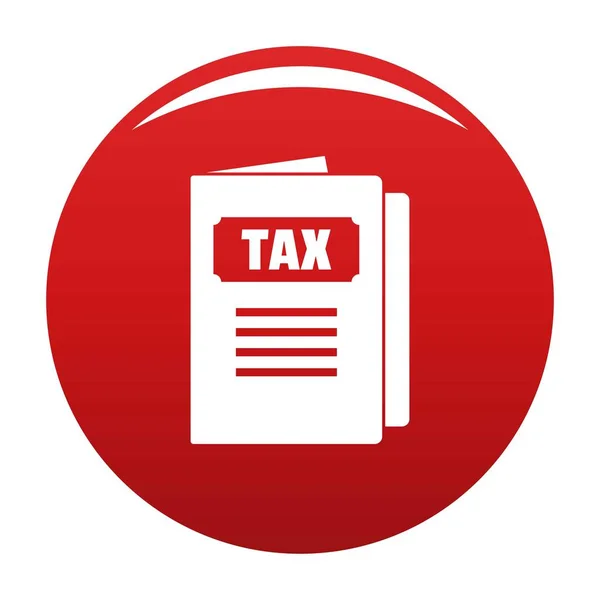 Icono de impuesto vector rojo — Archivo Imágenes Vectoriales