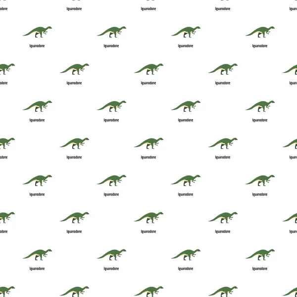Padrão de iguanodona vetor sem costura —  Vetores de Stock