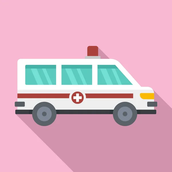 Icono de coche de ambulancia, estilo plano — Vector de stock