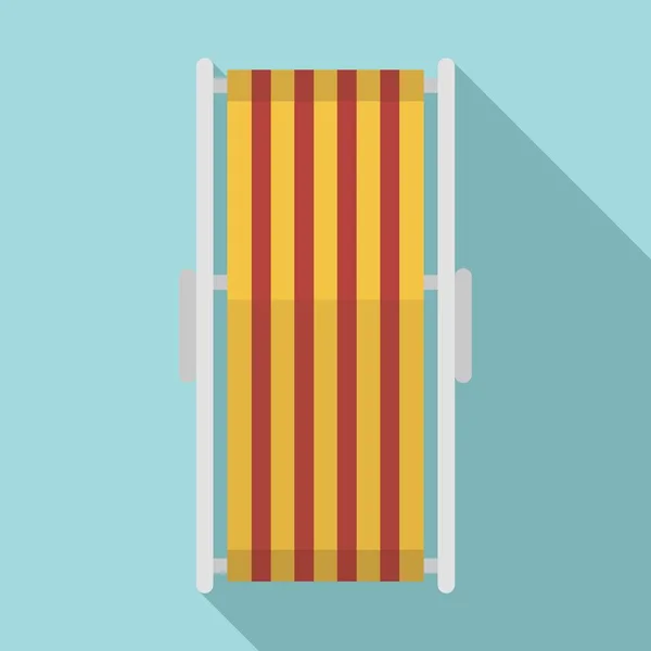Icona della sedia da spiaggia, in stile piatto — Vettoriale Stock