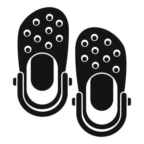 Aquapark slippers icon, simple style — Stock Vector