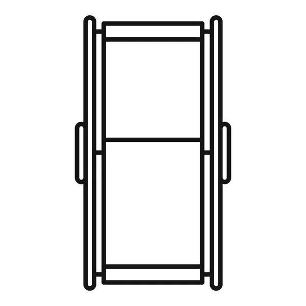 Strandstoel icoon, outline stijl — Stockvector