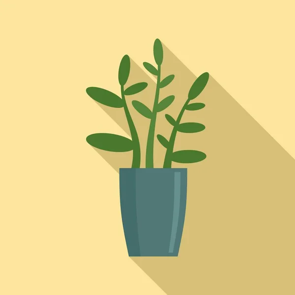 Gardenia plant icon, flat style
