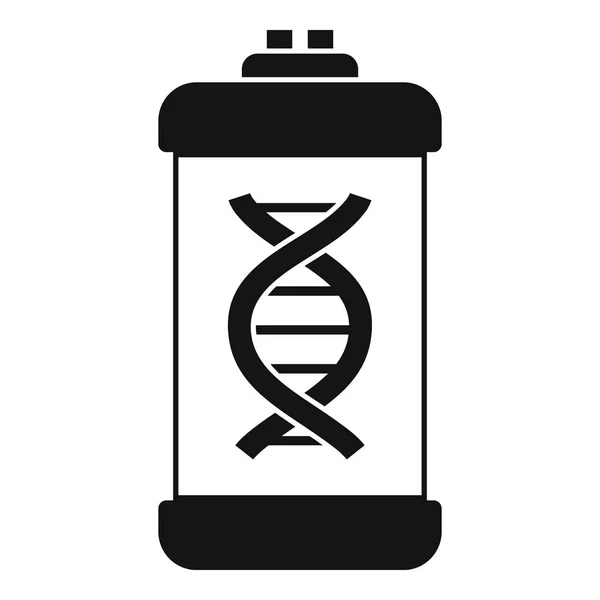 DNA molekülkapsülü simgesi, basit stil — Stok Vektör