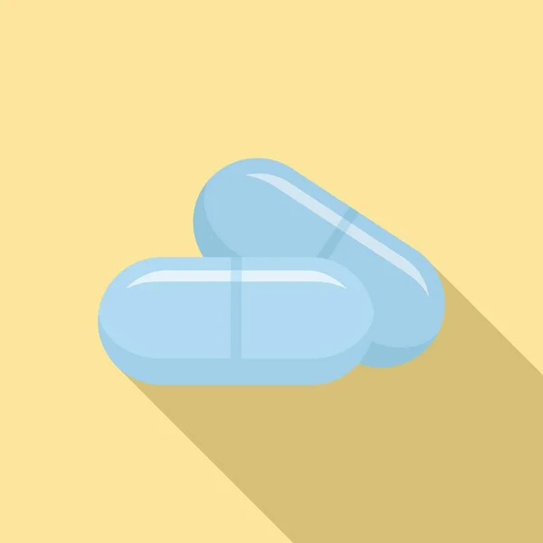 Antibiotic capsule icon, flat style — Stock Vector
